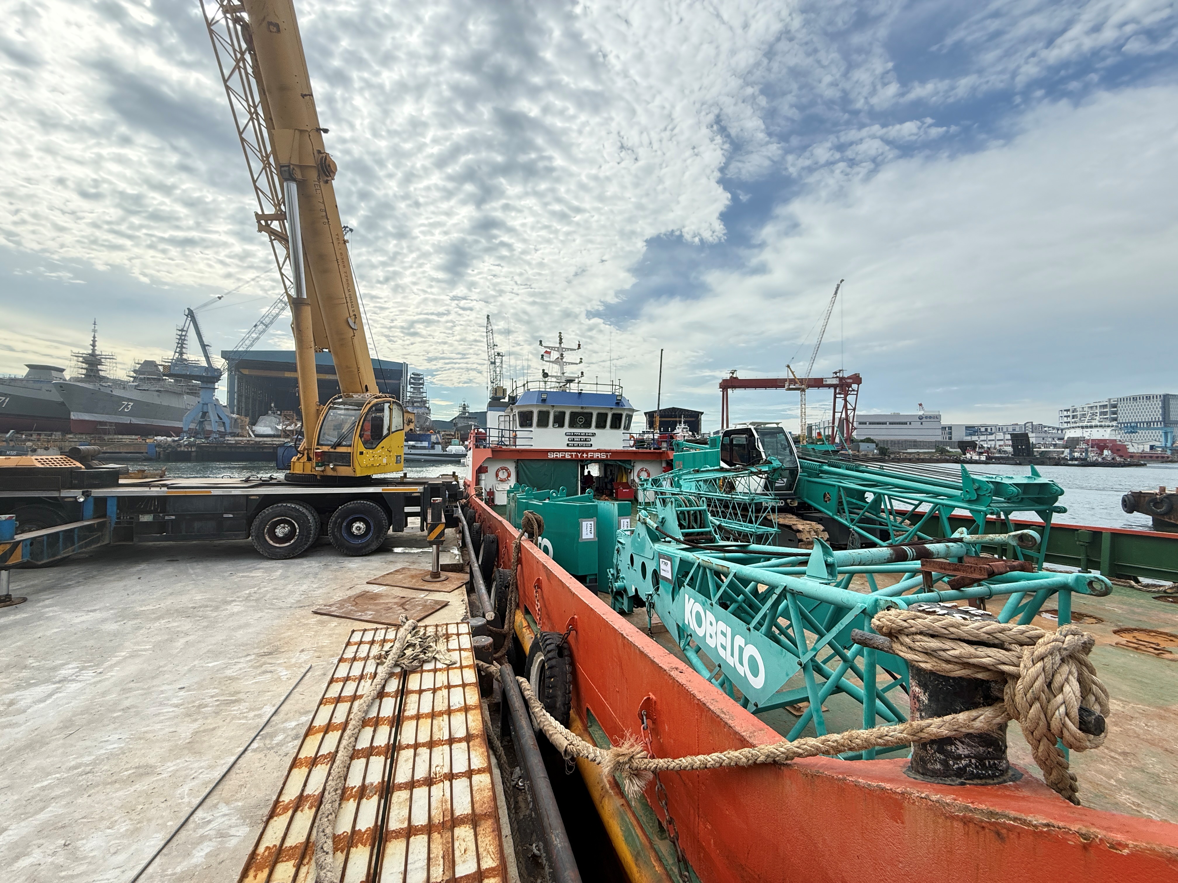 Cargo ship at port